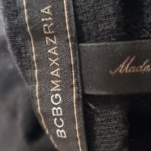 BCBG MaxAzria. EUC. Black Sweater Dress; Long Sleeved; Statement Back.  Size S. - Picture 13 of 16